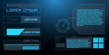Digital callouts titles HUD, UI, GUI futuristic user interface screen elements set. callout titles....