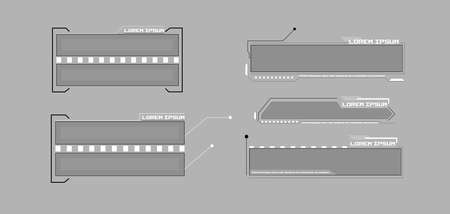 callout titles. Callout bar labels, information call box bars and modern digital info boxes layout templates.のイラスト素材