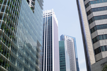 Group of financial business building.