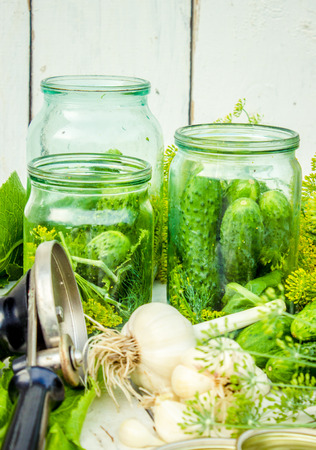 preservation of fresh house cucumbers. Selective focus. natureの写真素材