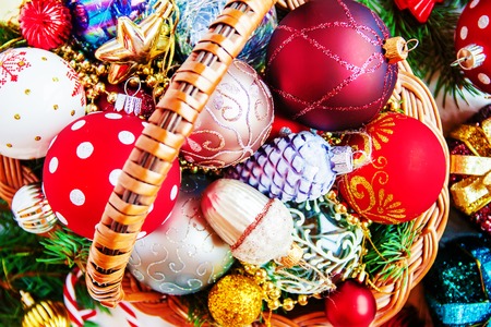 Christmas background. happy New Year. Selective focus Holiday