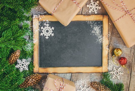 Christmas background. happy New Year. Selective focus Holidayの写真素材