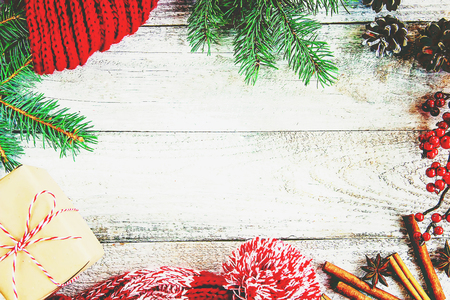 Christmas background. happy New Year. Selective focus Holidayの写真素材