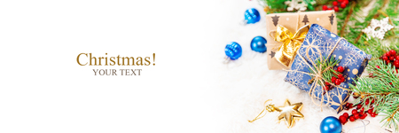 Christmas background. happy New Year. Selective focus Holidayの写真素材