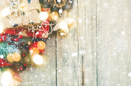 Christmas background. happy New Year. Selective focus Holidayの写真素材