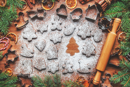 Christmas cookies are homemade. Selective focus. holidays foodの写真素材