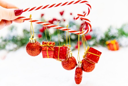 Christmas background. happy New Year. Selective focus holiday