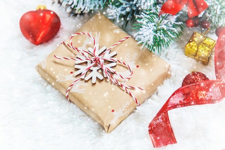 Christmas background. happy New Year. Selective focus Holiday