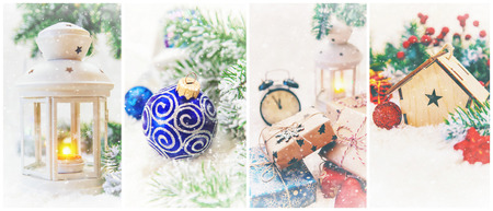 collage of Christmas pictures. Holidays and events. New year.の写真素材