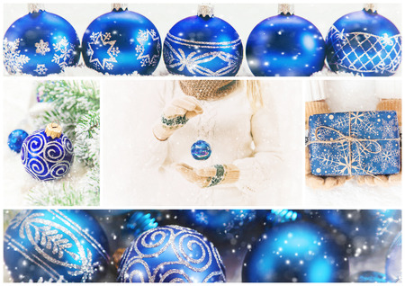 collage of Christmas pictures. Holidays and events. New year.の写真素材