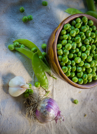 peas green. selective focus. food and drink.の写真素材