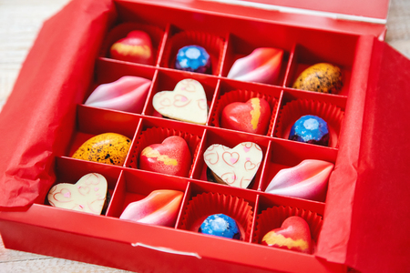 sweet gift for the beloved. Selective focus. foodの写真素材