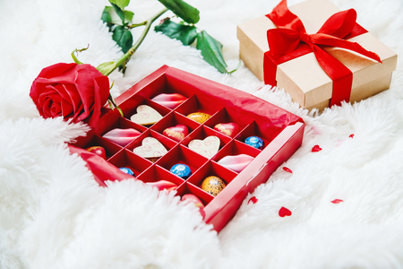 sweet gift for the beloved. Selective focus. foodの写真素材