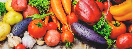 Different bio vegetables. Selective focus. food and drinkの写真素材