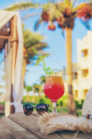 drink a cocktail on vacation. Selective focus. natureの写真素材