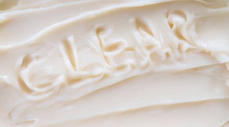 cosmetic texture cream for face and body. selective focus. nature.