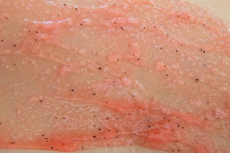 cosmetic texture scrub for face and body. selective focus. nature.