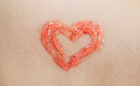 cosmetic texture scrub for face and body. selective focus. nature.の写真素材