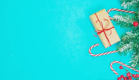 Christmas background and decor. New Year. Selective focus. Holiday.の写真素材