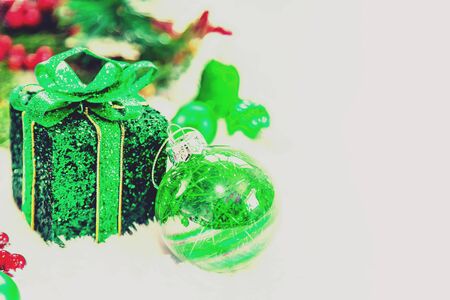 Christmas background. happy New Year. Selective focus Holidayの写真素材