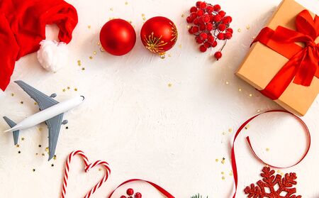 Beautiful christmas background. Travel concept. Selective focus Holidayの写真素材