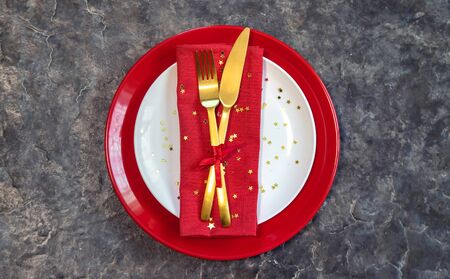 Christmas table. Holiday dinner concept. Selective focus beautiful