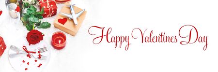 Valentine's Day. A beautiful gift trip. Selective focus. Holidayの写真素材