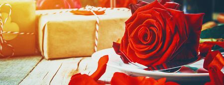 Beautiful background on the theme of love of the holiday and a pleasant mood. Selective focus. holidays.の写真素材