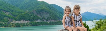 A child in the Georgian costume. Selective focus.