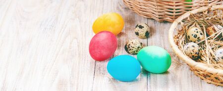 Easter photo. Happy easter. Eggs Selective focus holiday