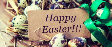Easter photo. Happy easter. Eggs Selective focus holiday