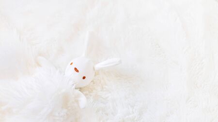 The little plush toy is sleeping. Selective focus. nature.の写真素材