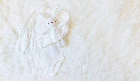 Clothing for young and newborns. Selective focus. nature.の写真素材