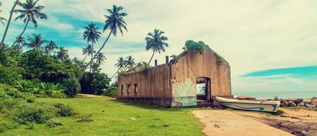 Sri Lanka is an island with a lighthouse. Selective focus. Nature.の写真素材