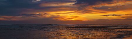 Sunset on the ocean. Sri Lanka. Selective focus. nature.の写真素材