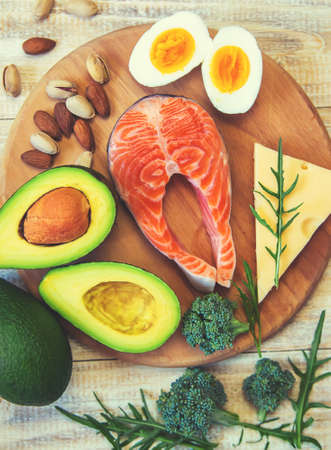 Keto diet food ingredients set. Selective focus. nature,の写真素材