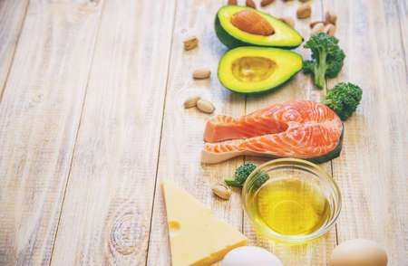 Keto diet food ingredients set. Selective focus. nature,の写真素材