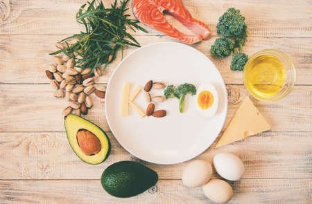 Keto diet food ingredients set. Selective focus. nature,の写真素材