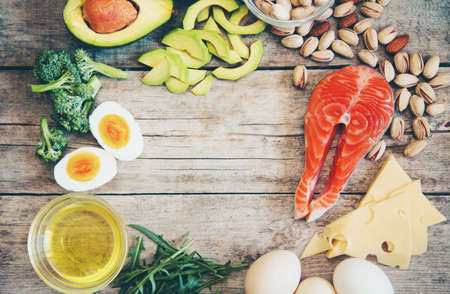 Keto diet food ingredients set. Selective focus. nature,の写真素材