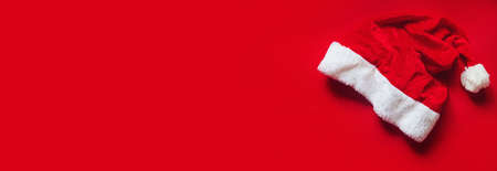 Christmas background in red. New Year. Selective focus. nature.の写真素材