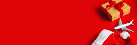 Christmas background in red. Travel. Selective focus natureの写真素材