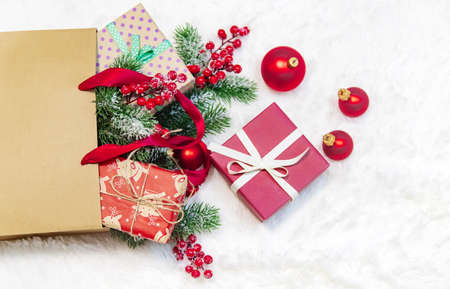 Shopping for gifts for Christmas and New Year. Selective focus. Holiday.
