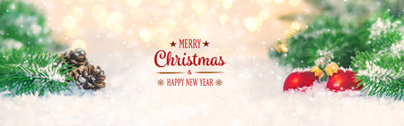 Beautiful Christmas background. New Year. Selective focus Celebration