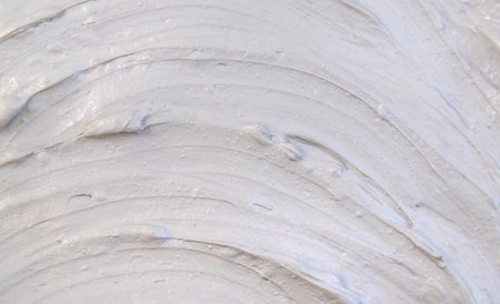 Cosmetic texture clay mask for face and body. Selective focus. Nature.
