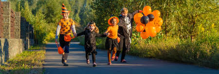 Halloween holiday, child in costume. Selective focus. Kid.の写真素材