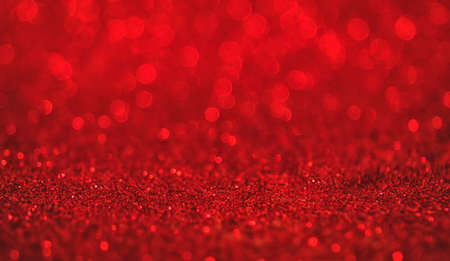 Shiny background with bokeh lights. Selective focus. Holiday.の写真素材