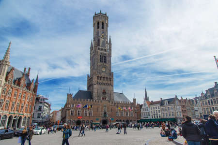 Bruges Belgium - April 23, 2022 city in spring. selective focus. Nature.のeditorial素材