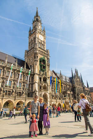 Munich Germany - April 15, 2022, people on a walk. selective focus. Nature.のeditorial素材