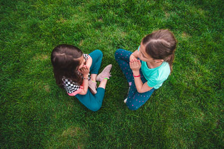 A child prays to god in the park. selective focus. kid.の写真素材