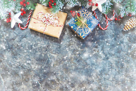 Christmas background. happy New Year. Selective focusの写真素材